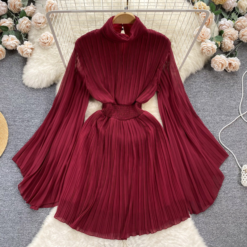 Elegant Tight-Waist Chiffon Dress