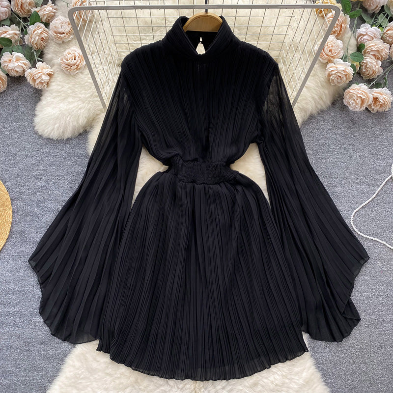 Elegant Tight-Waist Chiffon Dress