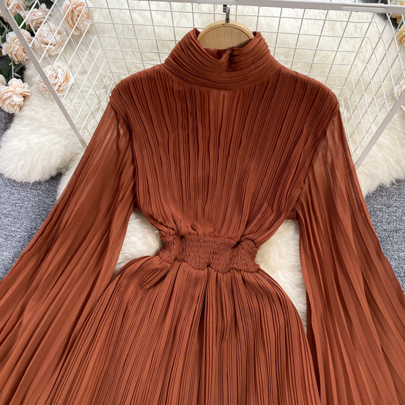 Elegant Tight-Waist Chiffon Dress