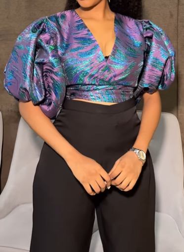 The Dazzle Puff Sleeve Blouse