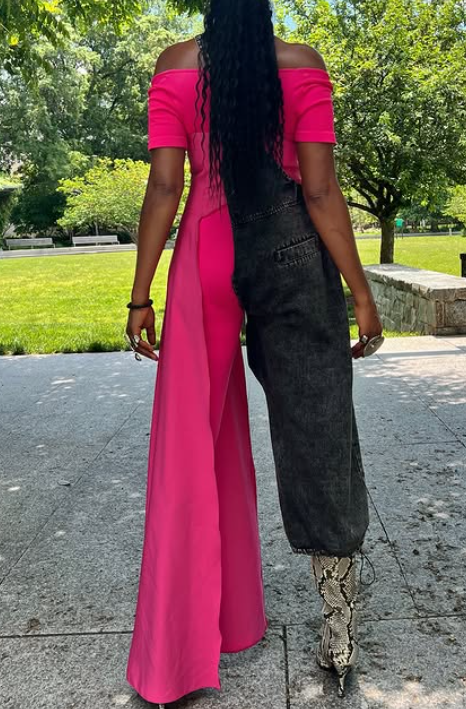 Dazzle Patchwork Design Jumpsuit