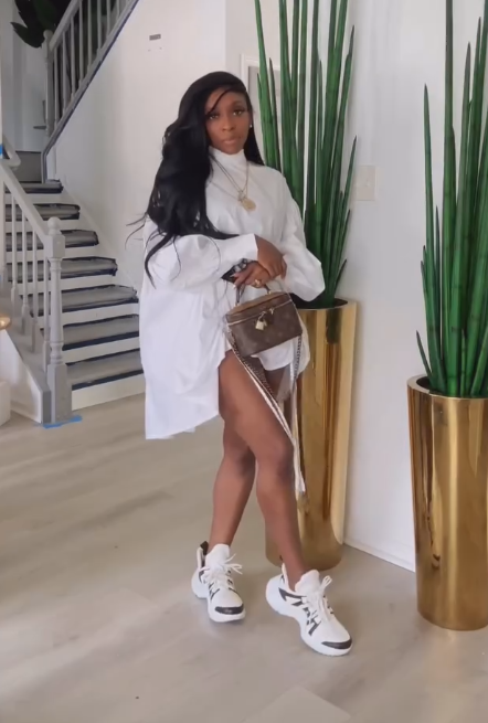 White Drawstring Miniskirt