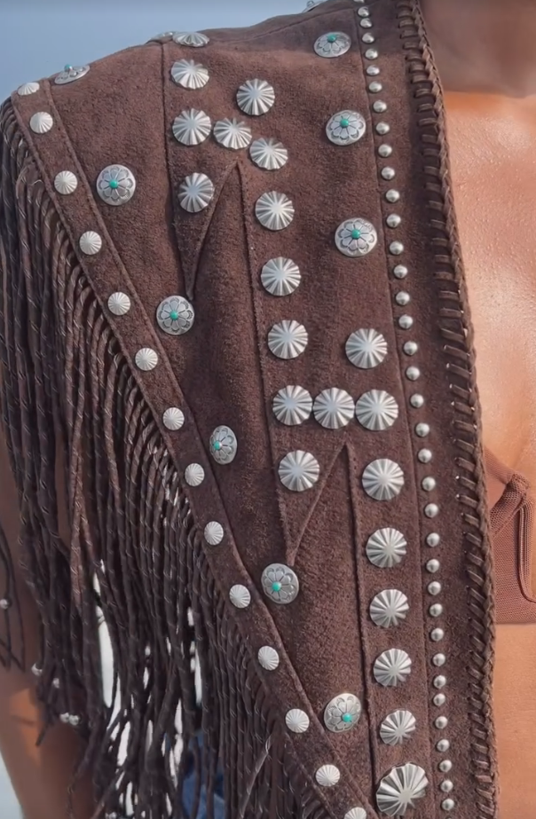 Brown Fringe Jacket