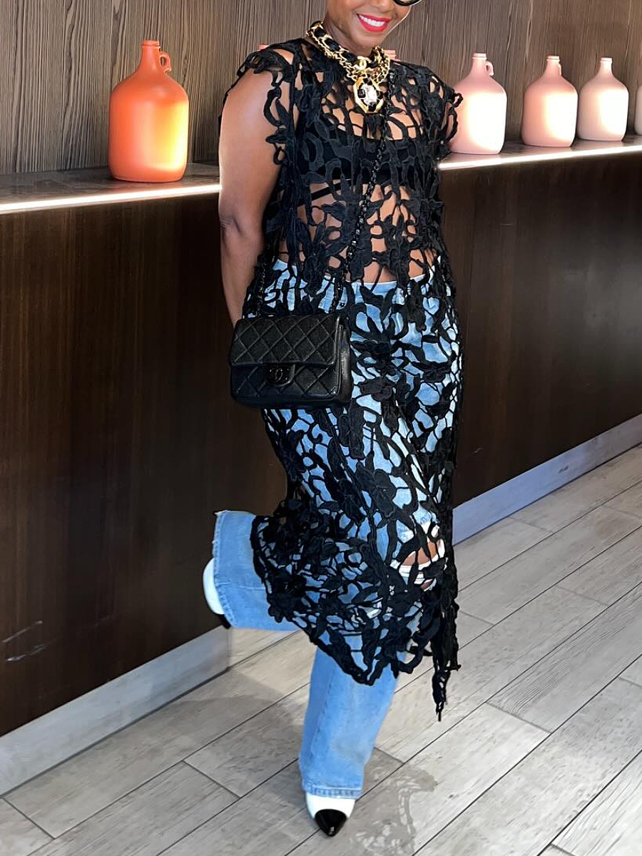 Lace Cutout Dress