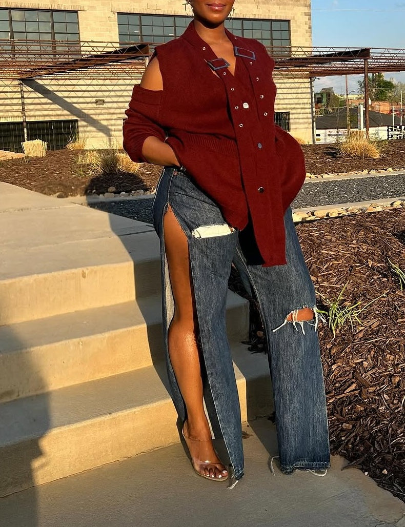 Split jeans