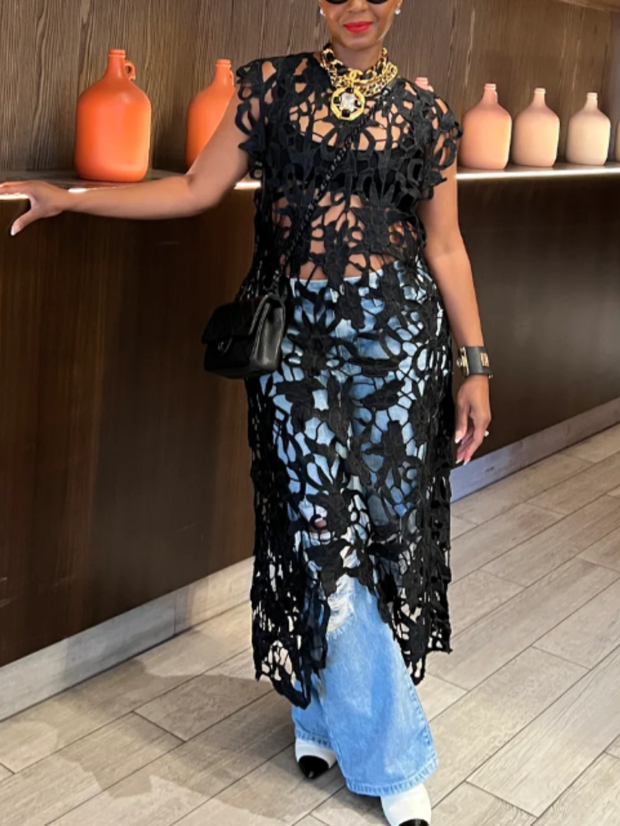 Lace Cutout Dress
