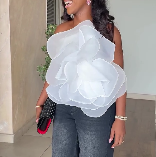 Elegant tulle top