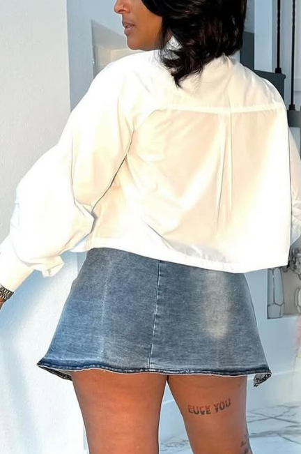 Denim Tie & Shirt Dress Set