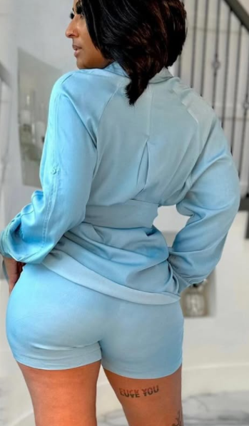 Comfortable Lace-Up Satin Suit