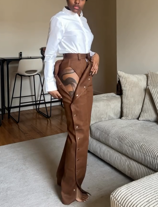Statement open pants