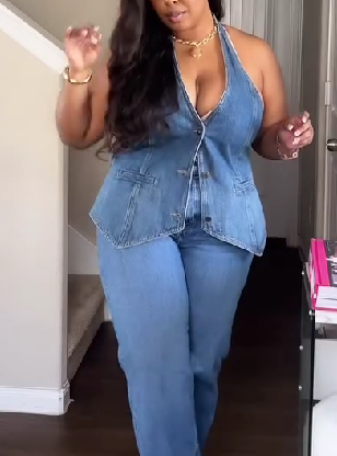 Statement denim vest