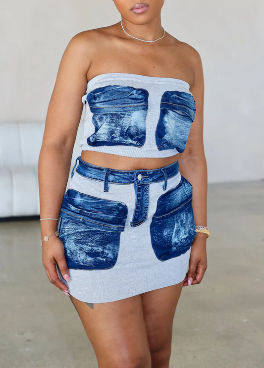 Out Of Pocket Skirt Set