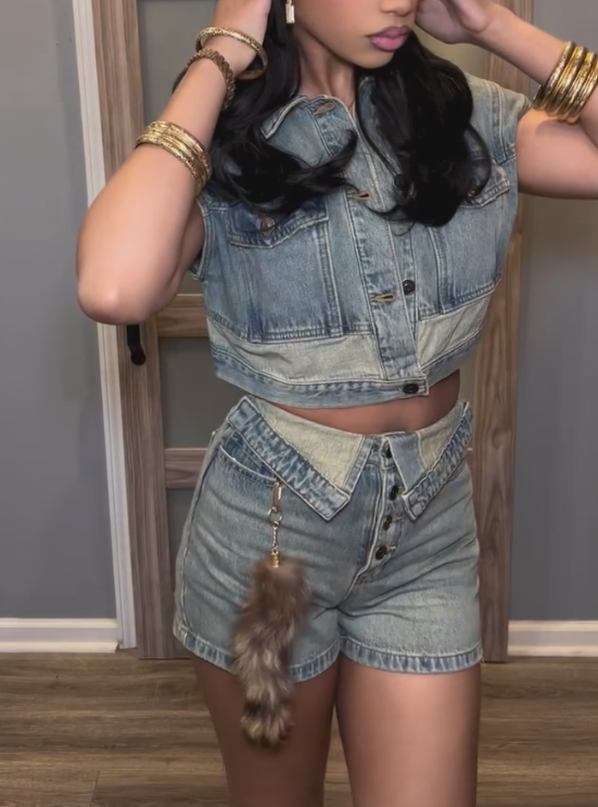 Flip denim set