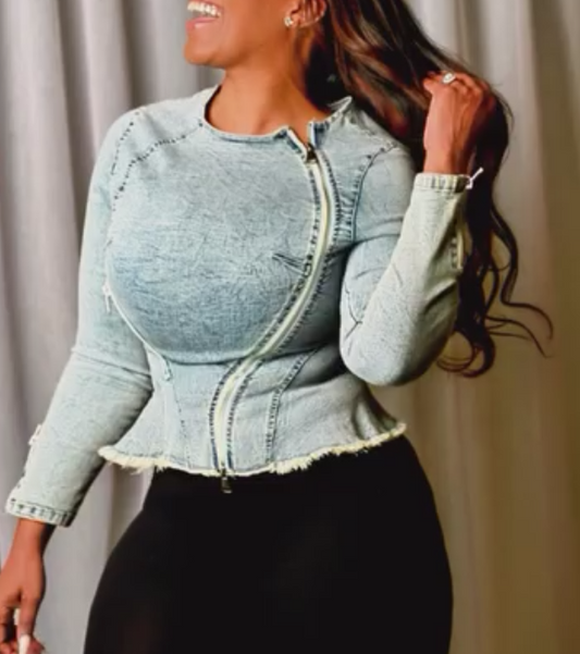 Denim cute top
