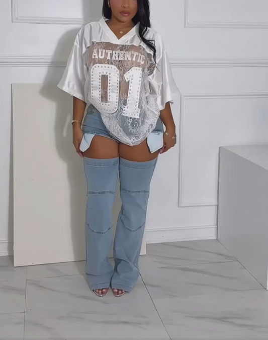 Flip up your denim trousers