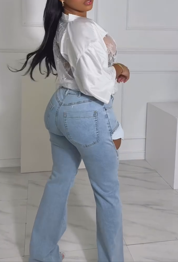 Flip up your denim trousers