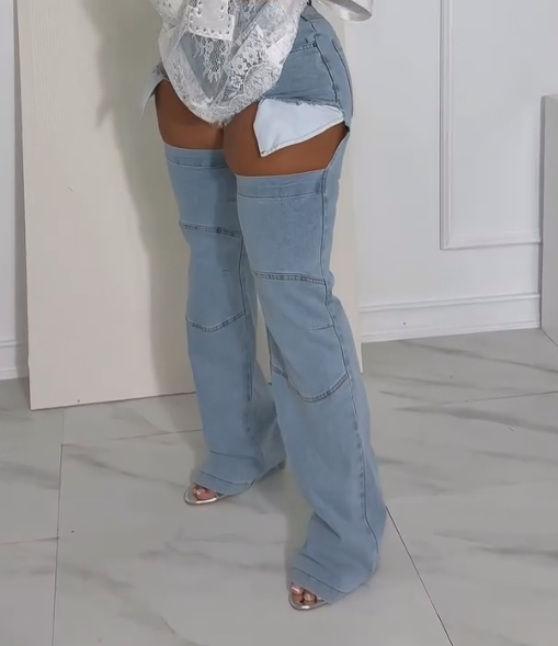 Flip up your denim trousers