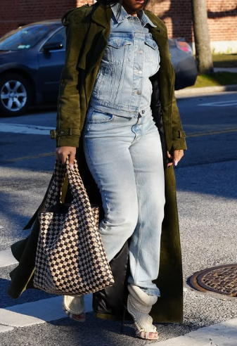 Suede “Fashion Week” Trench Coat
