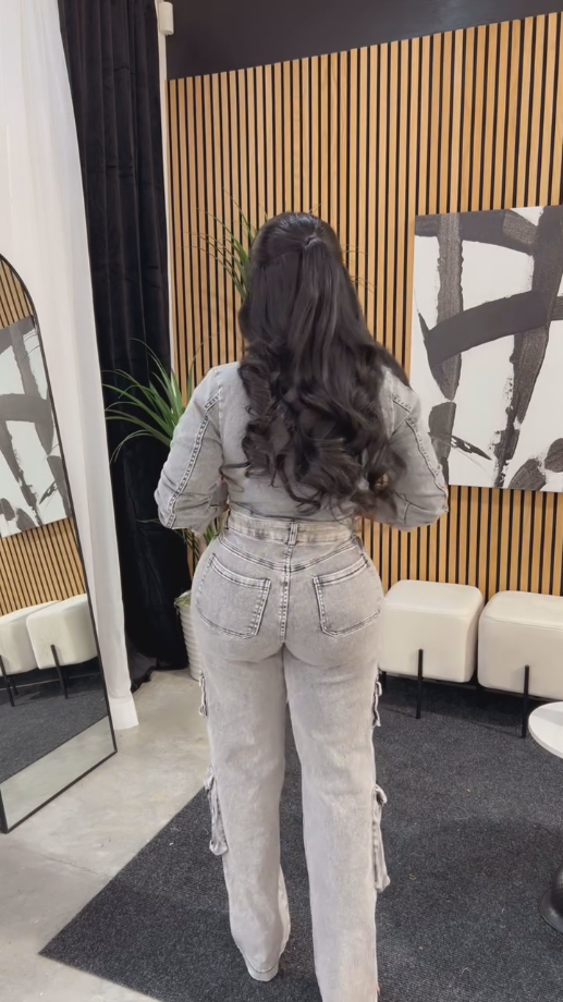 Diamond Tassel Denim Suit