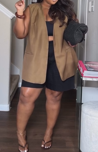 Brown shirt suit