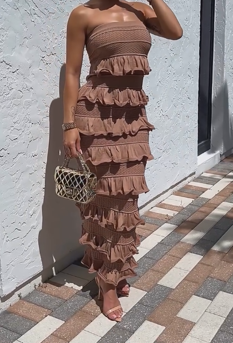 Cake Tiered Lace Dress