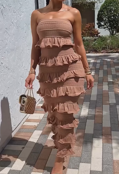 Cake Tiered Lace Dress