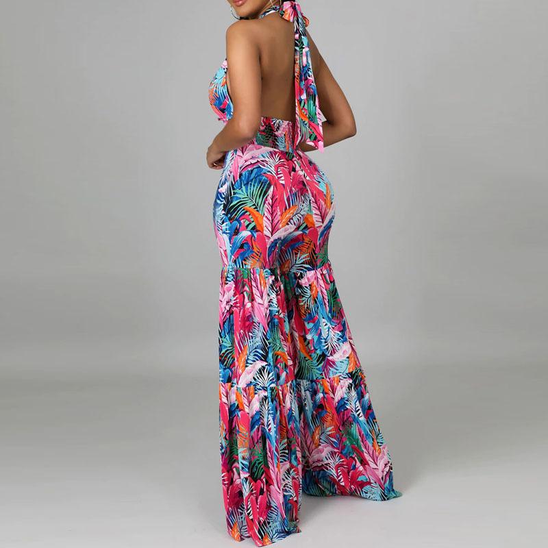 Personalized Neck Slim Fit Printed Jumpsuit